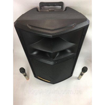 Портативная акустика с микрофонами TMS-1501 /500W (USB/Bluetooth/Пульт ДУ/FM)
