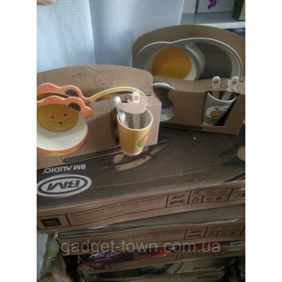 Детская Эко-Посудка из бамбука большая "ЛЬВЕНОК"